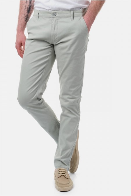 Pantalon chino coton stretch Hopenlife AQUA GRIS RIKA