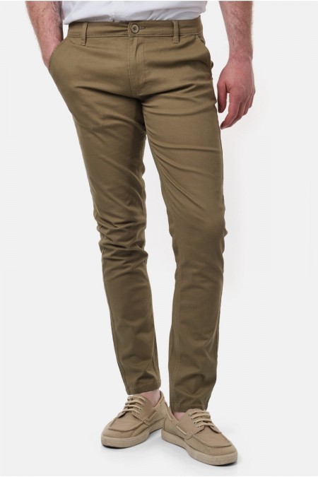 Pantalon chino coton stretch Hopenlife KAKI RIKA