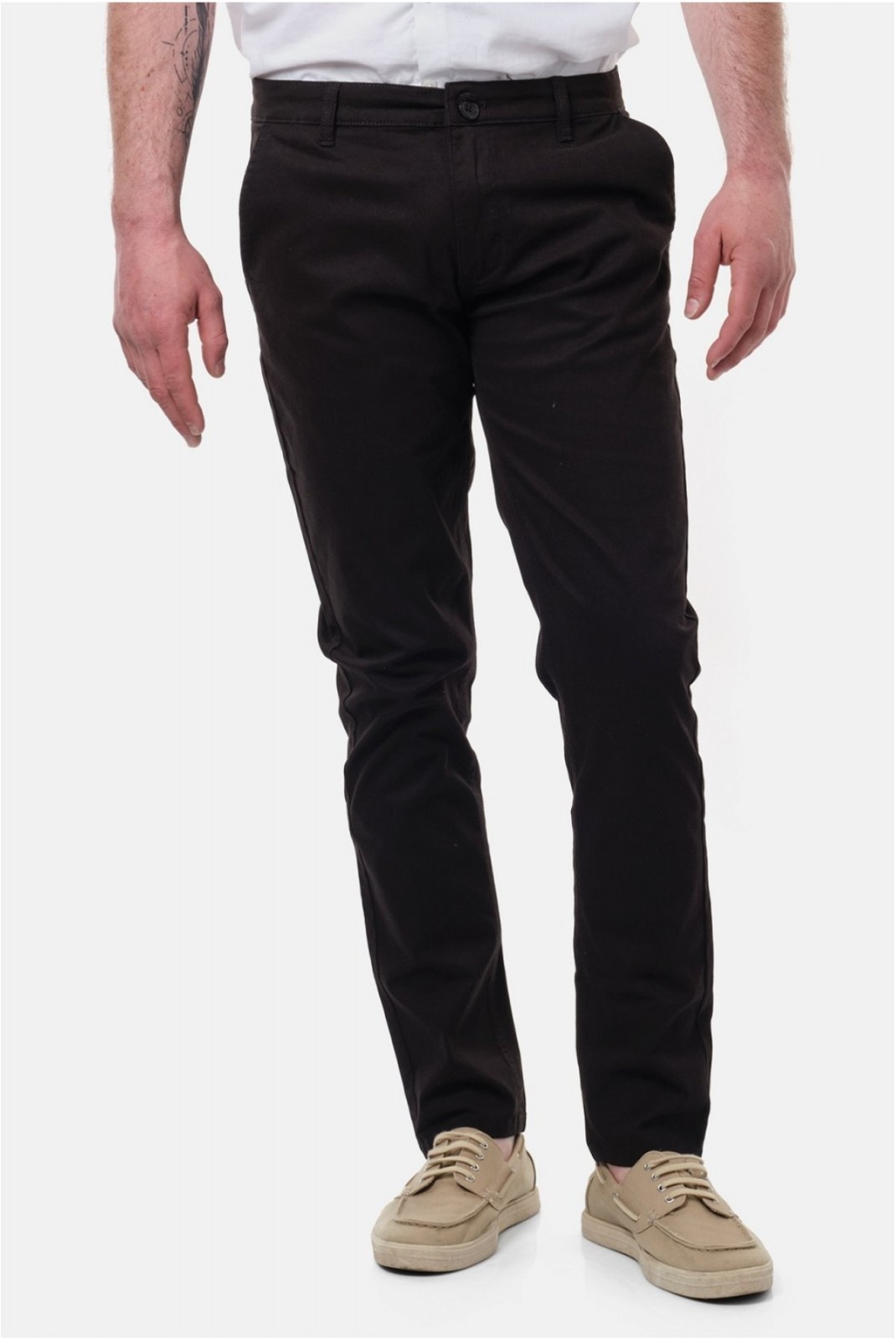 Pantalon chino coton stretch Hopenlife NOIR RIKA