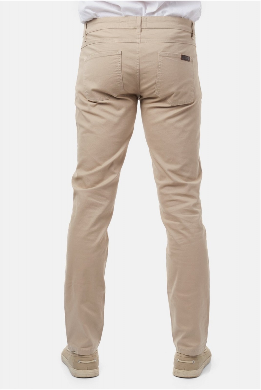 Pantalon droit coton stretch Hopenlife TAUPE YUTA