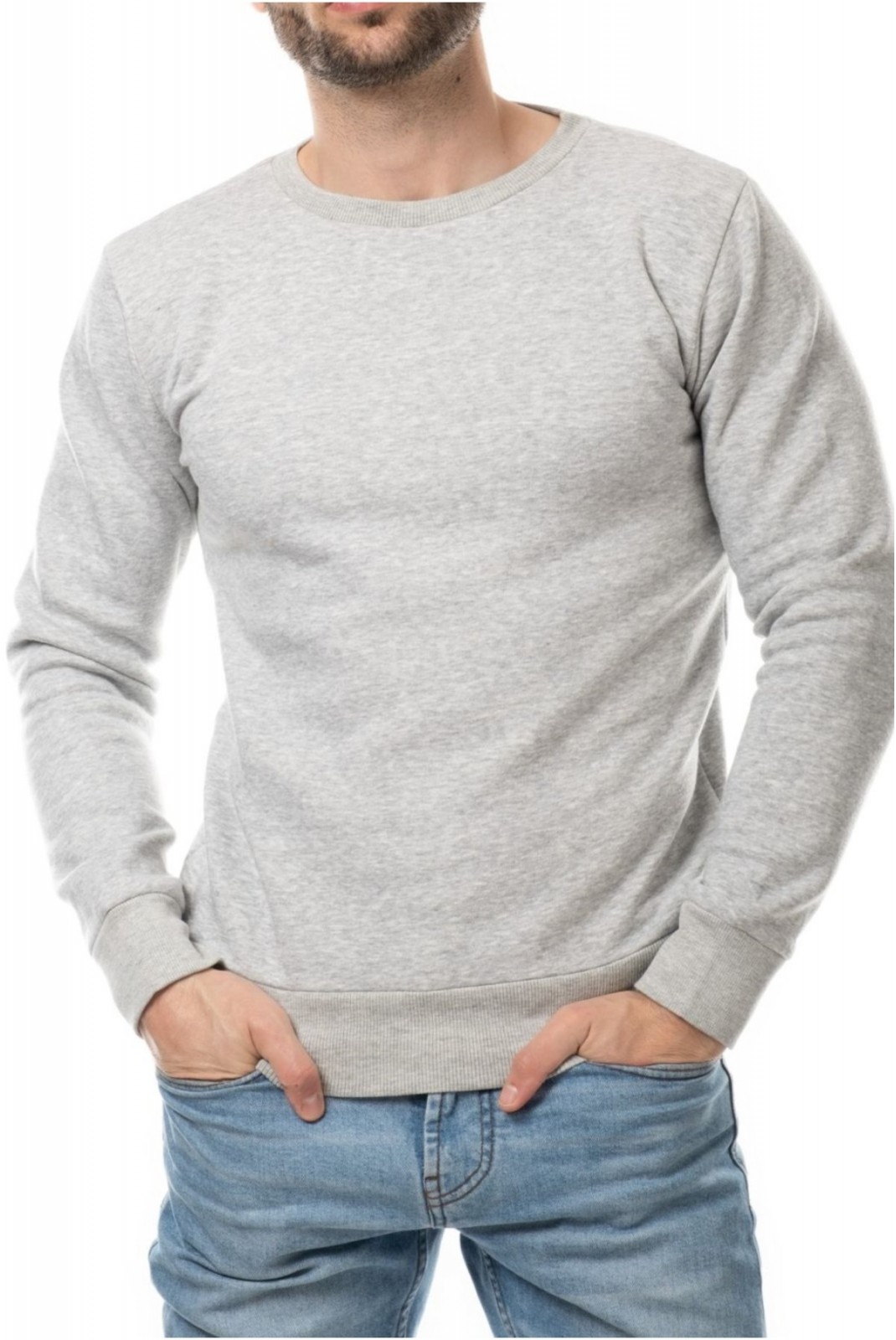 Sweat uni coton Hopenlife GRIS AVALANCHE