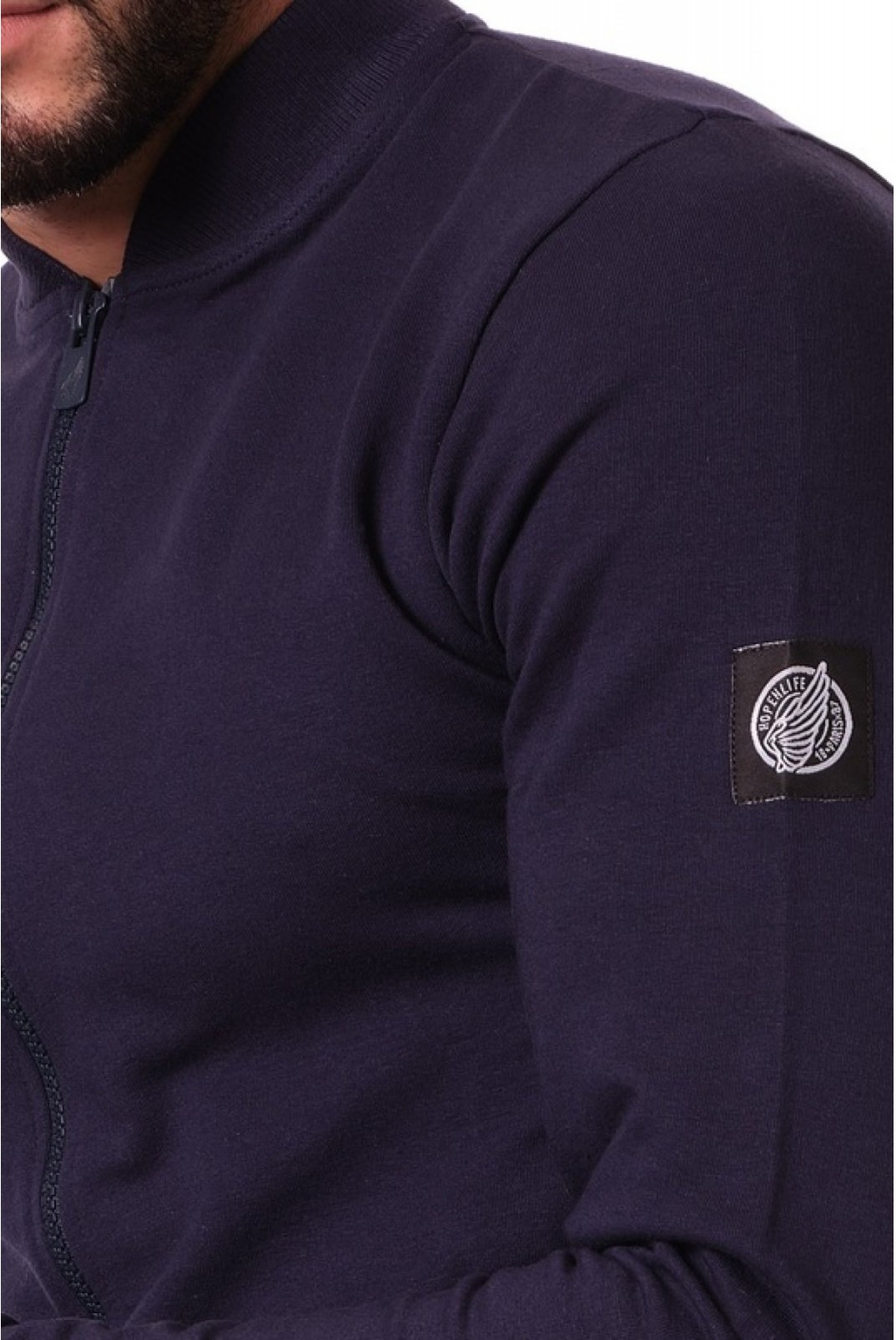 Gilet zippé logo patché Hopenlife NAVY LESATA