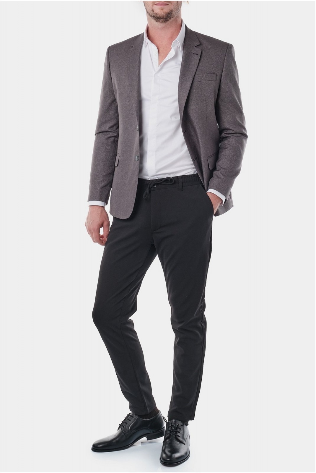 Veste tailleur slim fit Hopenlife GRIS NOBARA