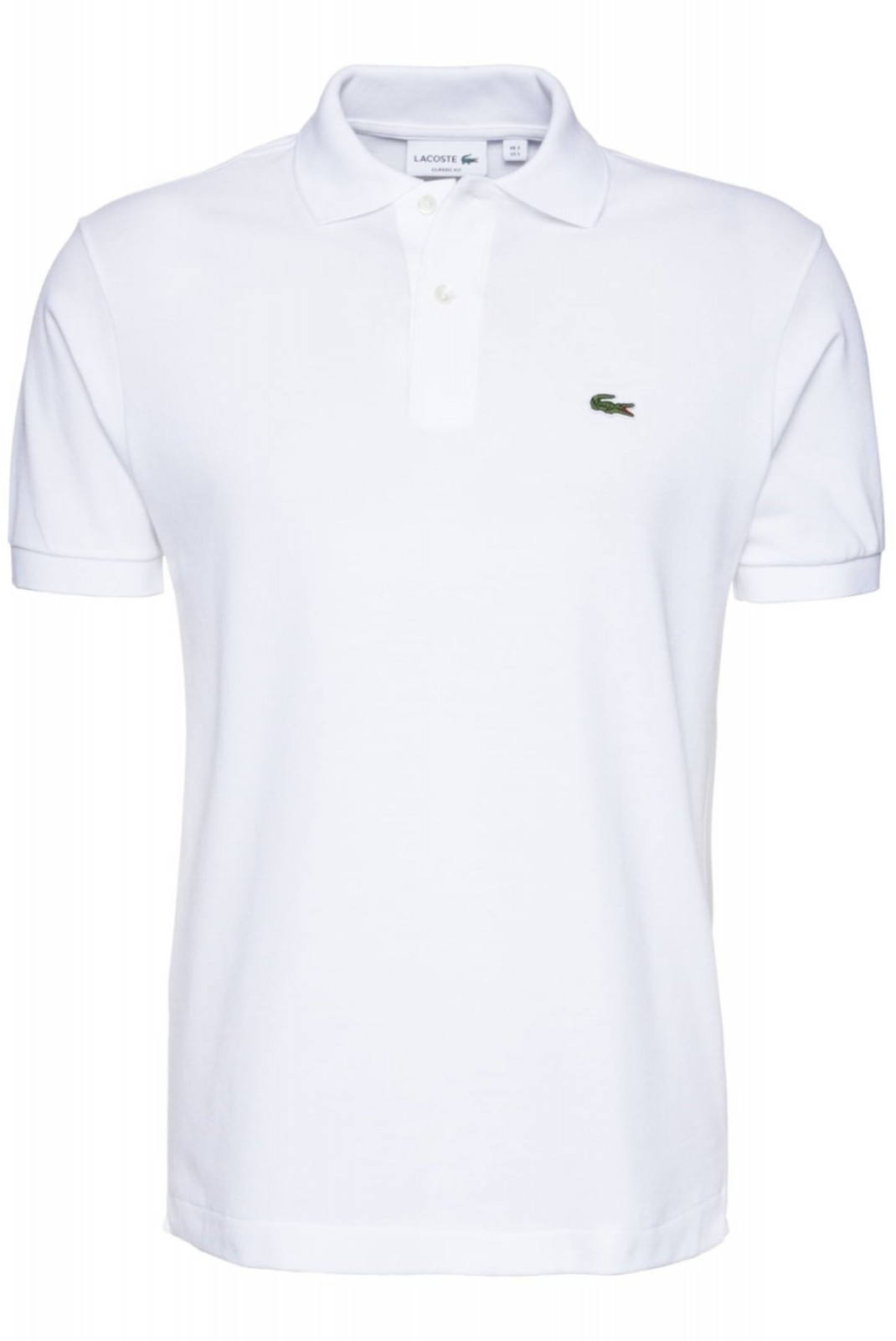 Polo MC 100% coton piqué Lacoste 001 WHITE L.12.12 US