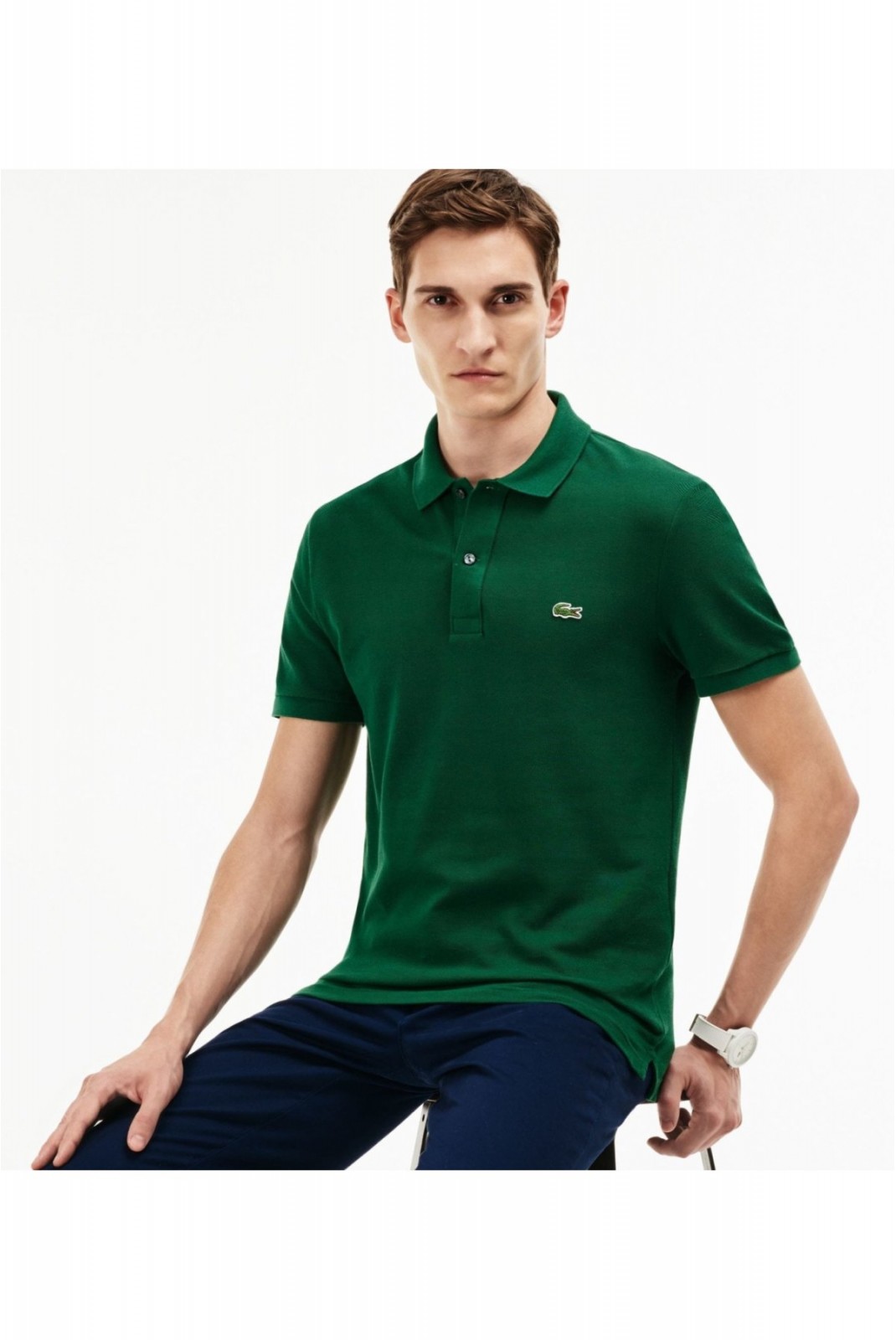 Polo MC 100% coton piqué Lacoste 132 GREEN L.12.12 US