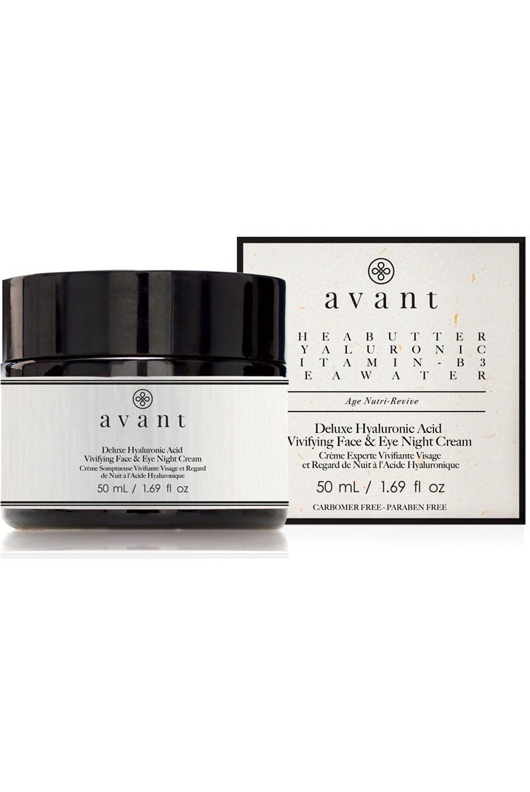 Crème Somptueuse Vivifiante Visage Et Regard De Nuit À L'Acide Hyaluronique - AV008