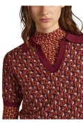 ELLE POLO MICRO JACQUARD KNIT Pepe jeans 299BURGUNDY RED PL540059-299