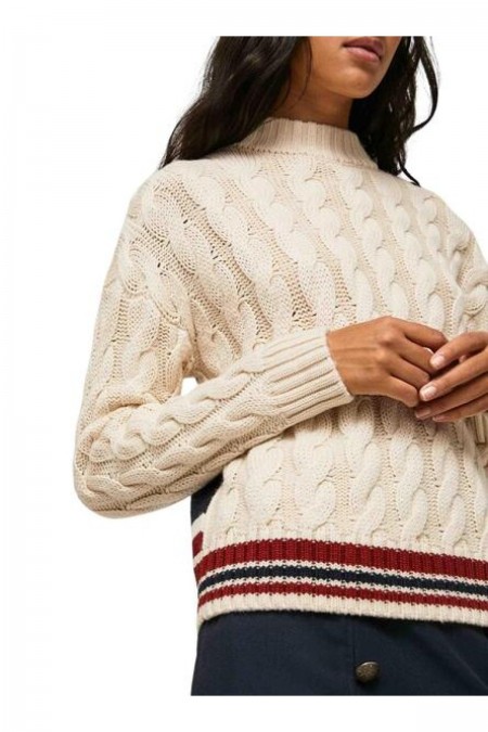 BLOSSOM CABLE WOOL KNIT Pepe jeans 804IVORY WHITE PL701903-804