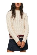 BLOSSOM CABLE WOOL KNIT Pepe jeans 804IVORY WHITE PL701903-804