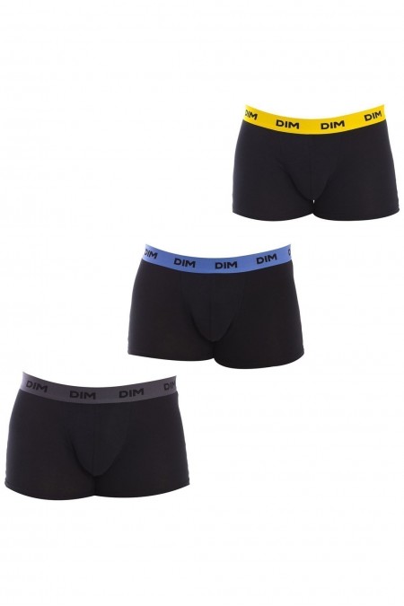 Pack 2 boxers - DIM - Black-Yellow-Blue - D005D3-ATJ