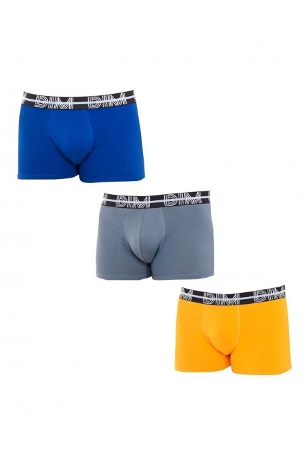 Boxer x3 - DIM - Blue-Mustard-Gray - D01QU-9LM