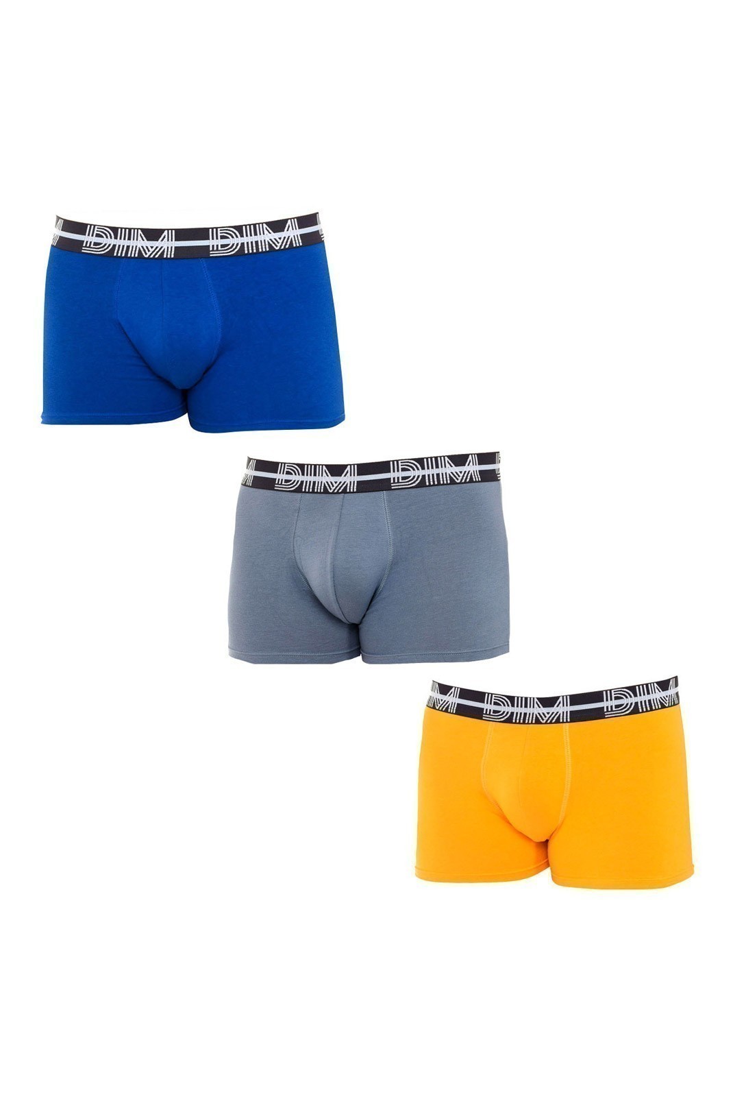 Boxer x3 - DIM - Blue-Mustard-Gray - D01QU-9LM