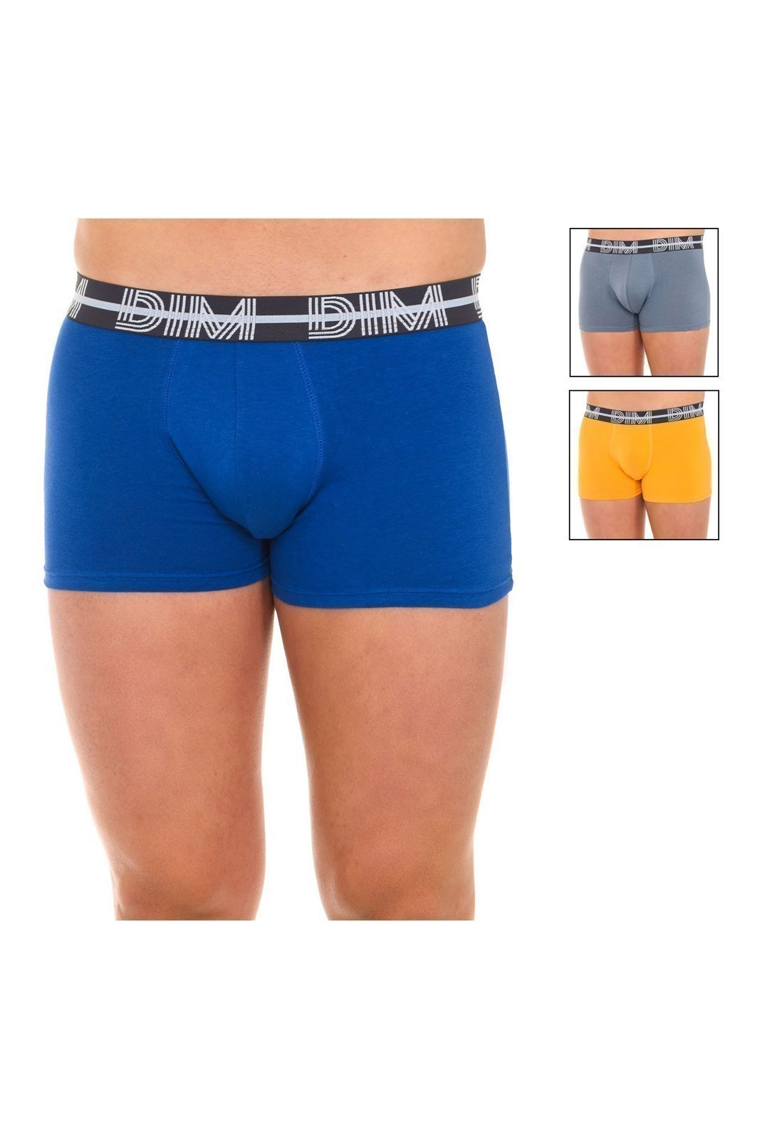 Boxer x3 - DIM - Blue-Mustard-Gray - D01QU-9LM