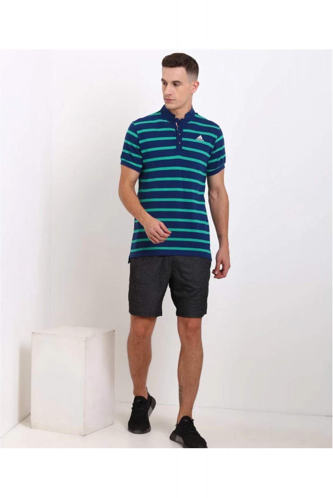 M TC POLO1 Adidas BLUE_ORANGE EC5352