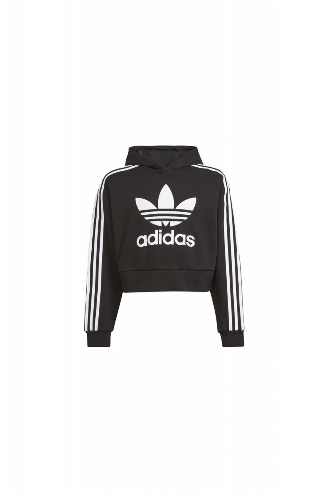 CROPPED HOODIE Adidas BLACK_WHITE H32337