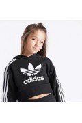 CROPPED HOODIE Adidas BLACK_WHITE H32337