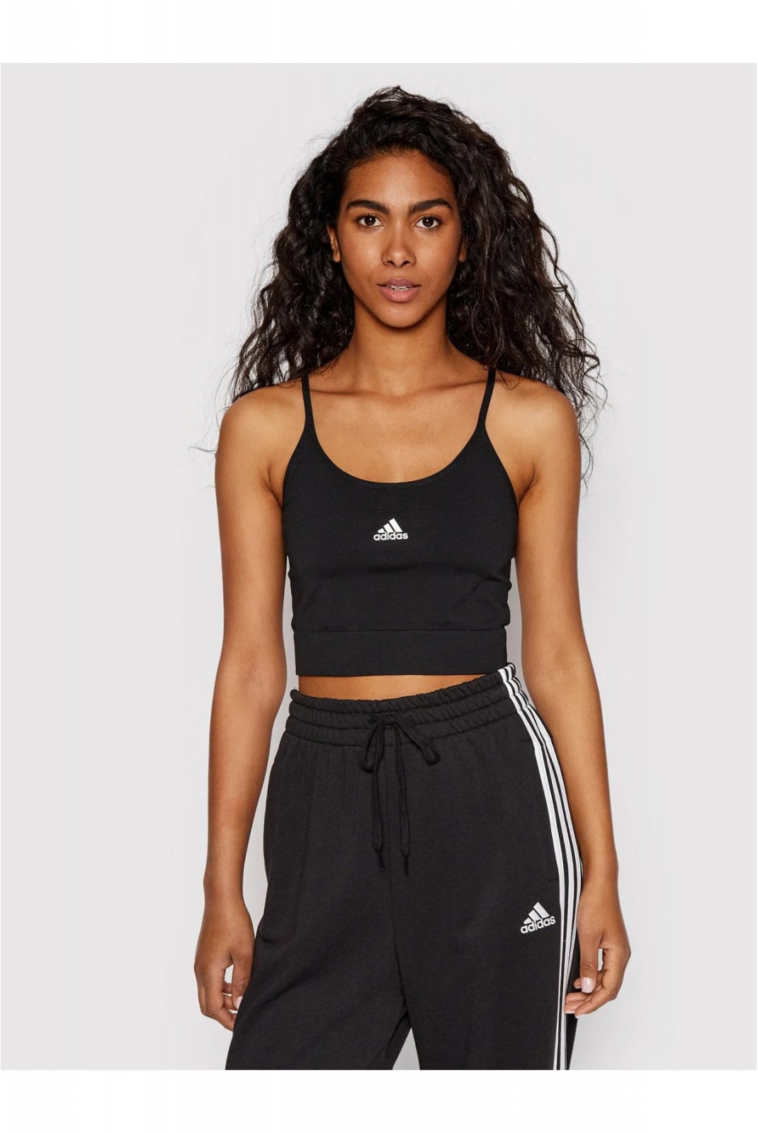 W SML SPAGCROP Adidas BLACK_WHITE HA1197