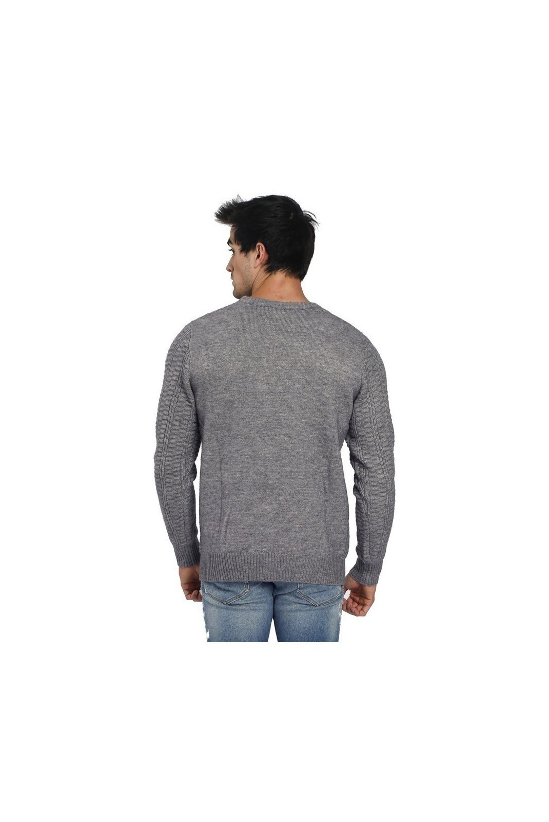 Pull Col Rond Blackberry En 3 Fils - Flanelle - CJ71