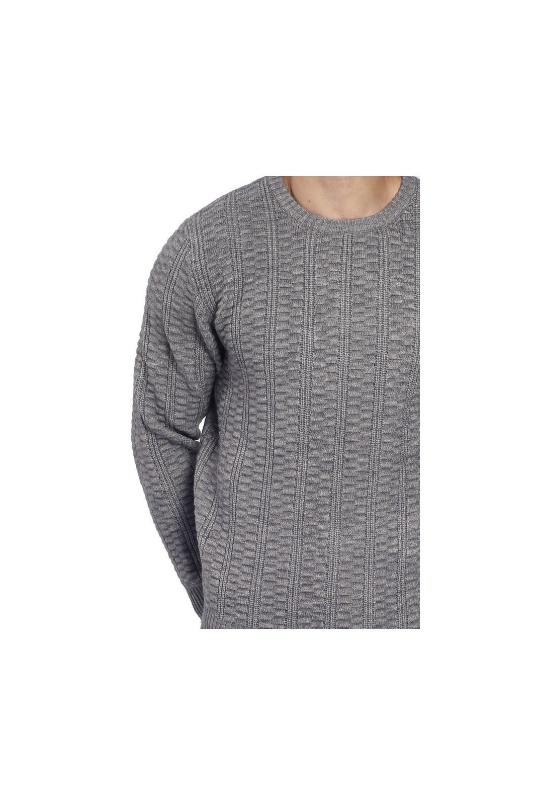 Pull Col Rond Blackberry En 3 Fils - Flanelle - CJ71