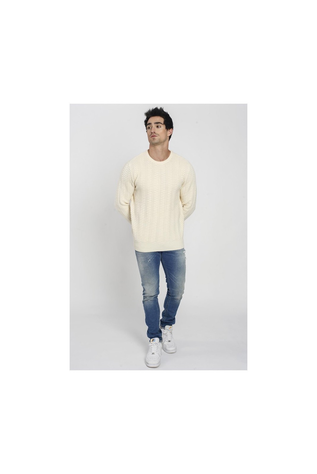 Pull Col Rond Blackberry En 3 Fils - Naturel - CJ71