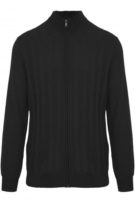 Cardigan zippé - MALO -  Black - IUM049FCC12E0502