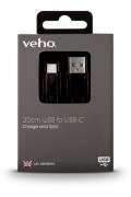 Câble de charge et de synchronisation Veho USB-A vers USB-C™ – 0.2 m - VCL-002-C-20CM