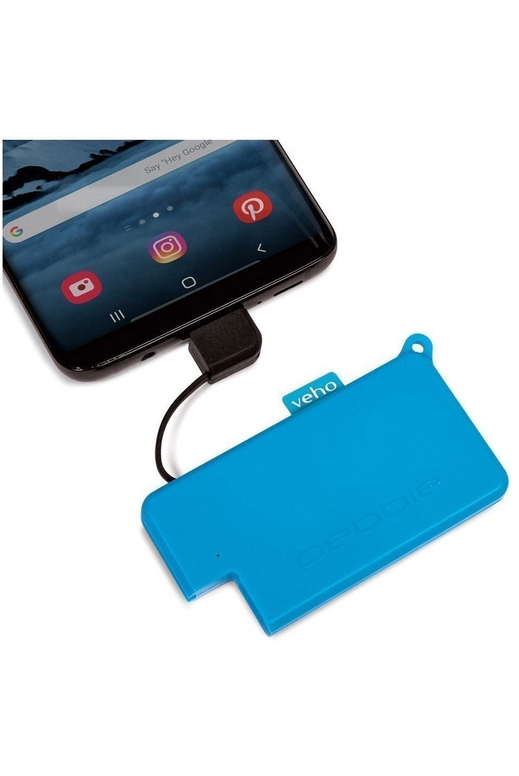 Powerbank porte-clés de taille micro Pebble Pokket 1000 mah Blue - VPP-015-PK-R