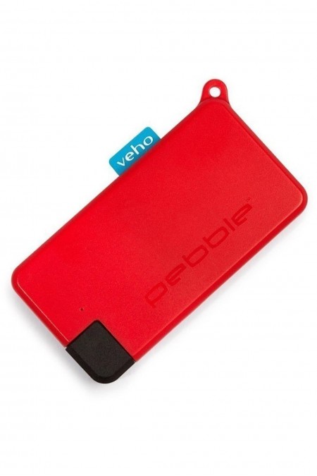 Powerbank porte-clés de taille micro Pebble Pokket 1000 mah Red - VPP-017-PK-RD