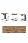 Table gigogne (3 pièces) - Oak / Grey - Ggmbczng0001 