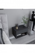 Table de nuit - Anthracite - Jamot - Anthracite