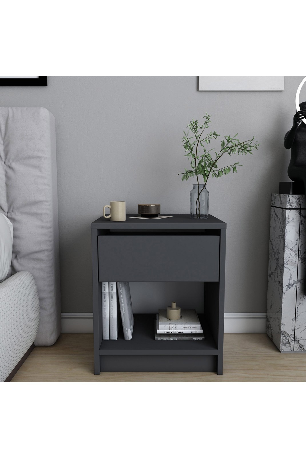 Table de nuit - Anthracite - Sheridan - Anthracite