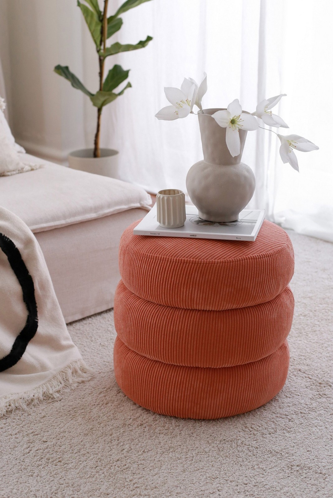 Pouf - Coral - Boum - Vermilion