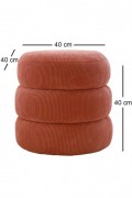 Pouf - Coral - Boum - Vermilion