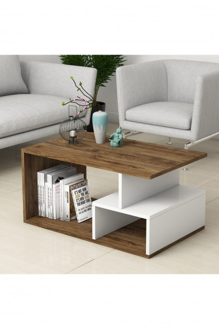 Table basse - Dark Walnut / White - Arte 2042