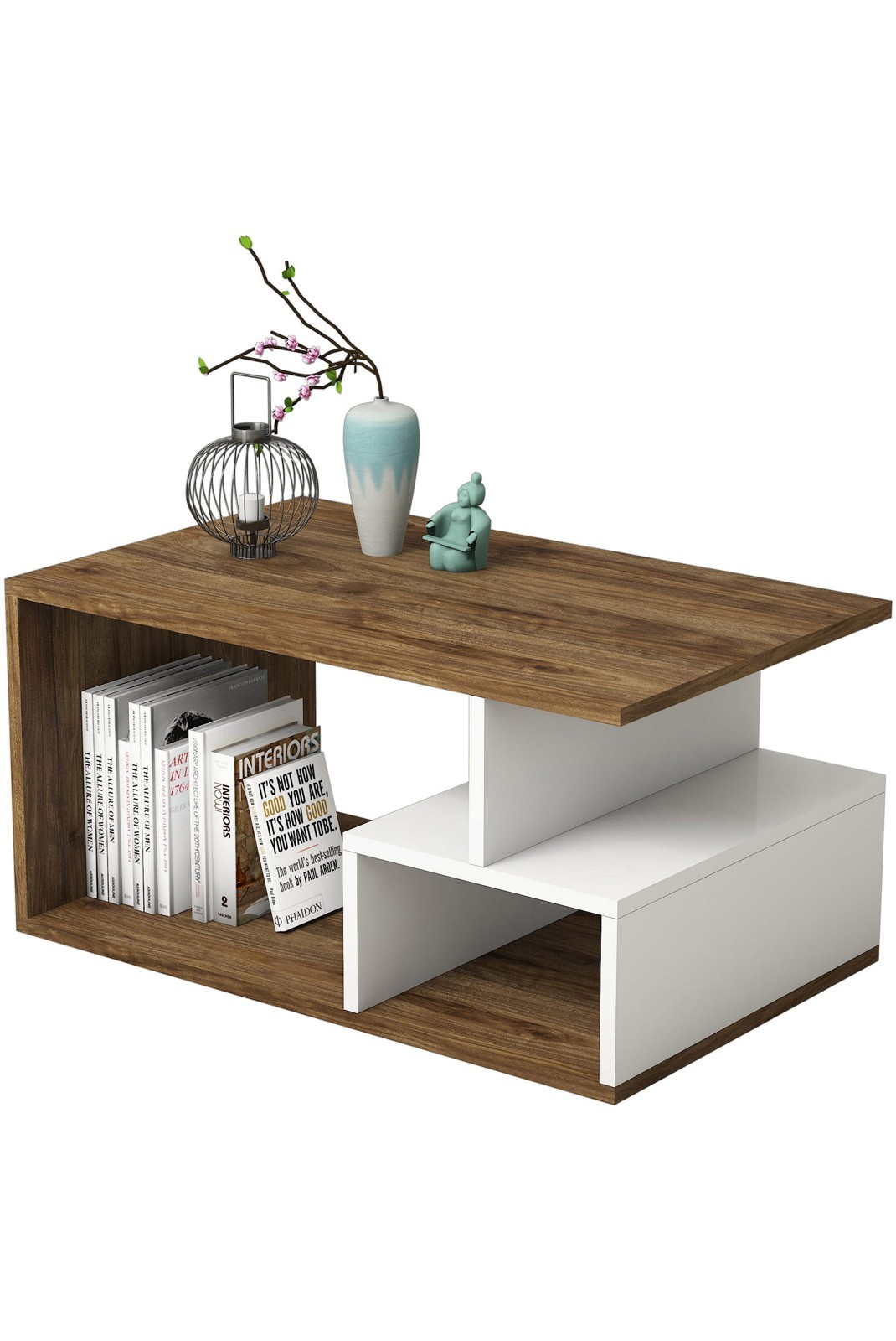 Table basse - Dark Walnut / White - Arte 2042