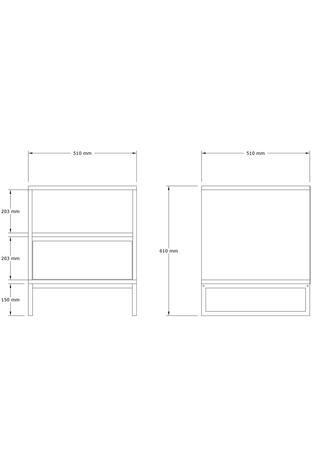 Table de nuit - White - Lindau - White