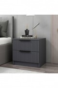 Table de nuit - Anthracite - Kale Plus - 7898