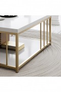 Table basse - White / Gold - Zenn - White. Gold