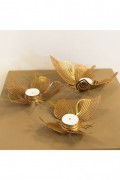 Ensemble de Bougeoirs (3 pièces) - Gold - Papilio Tealight Set of 3 - APT581 - Gold