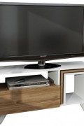 Meuble TV - White / Walnut - Novella K2 - White. Walnut