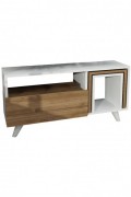 Meuble TV - White / Walnut - Novella K2 - White. Walnut