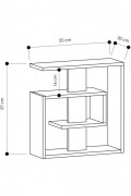 Table d'appoint - Sonoma Oak / White - Saly - Sonoma Oak. White