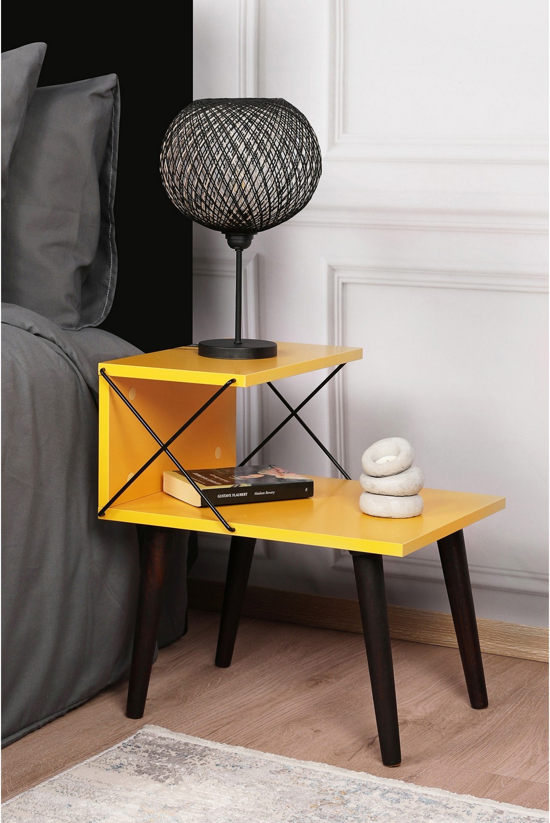 Table de nuit - Yellow - Cross - Yellow