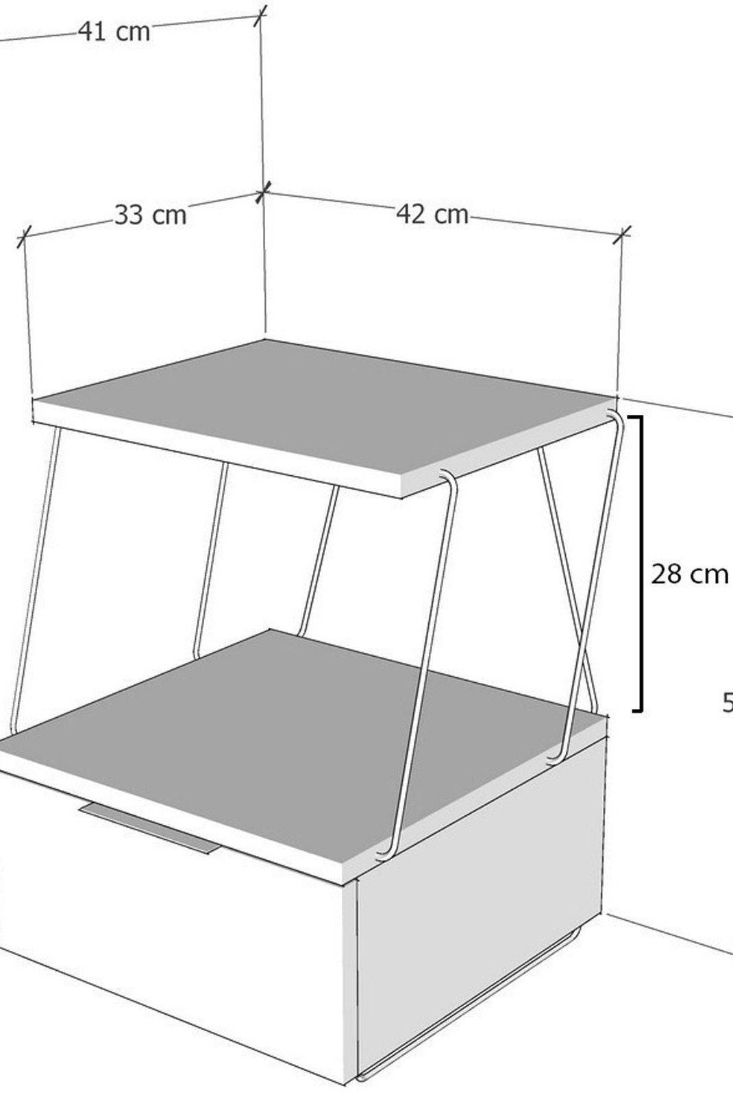 Table de nuit - Pine - Tekoba - Pine