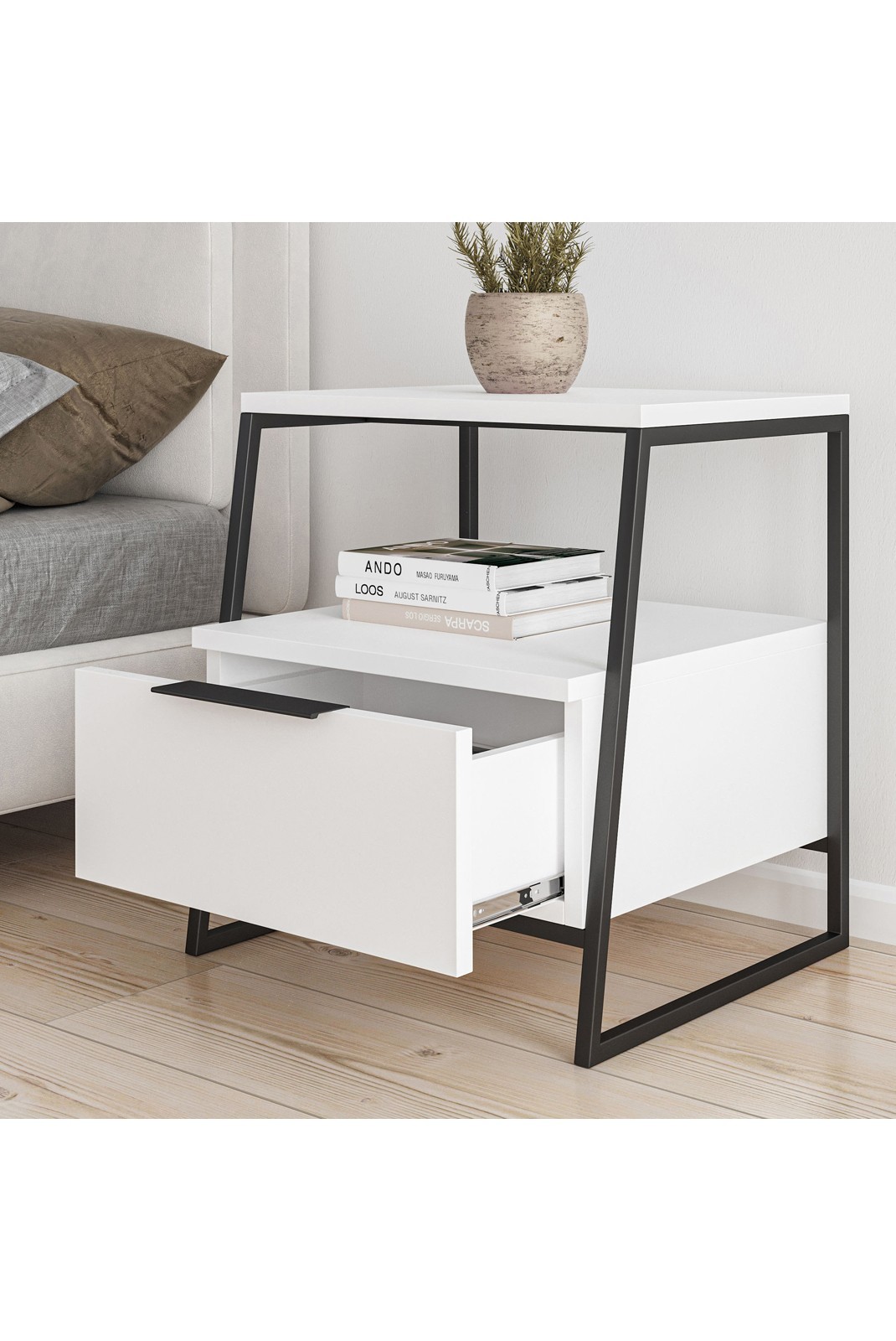 Table de nuit - White / Black - Pal - White v2