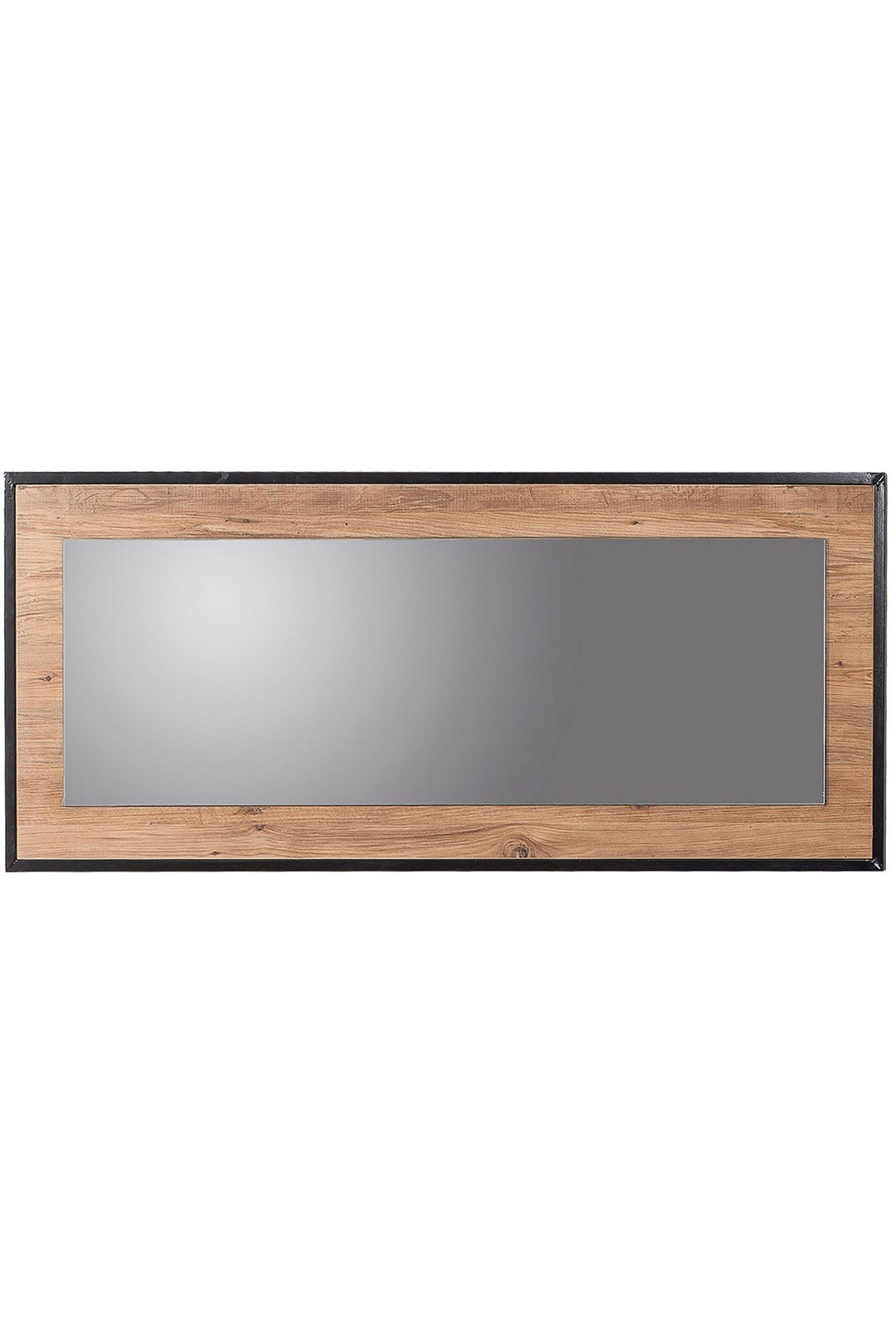 Miroir décoratif en aggloméré - Atlantic Pine / Black - Quantum ?dea 110