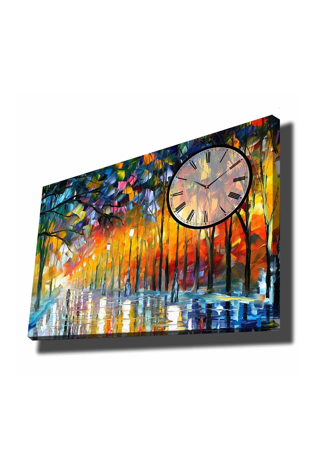 Horloge murale décorative en toile - Multicolore - 70x100 - 228CLA3647