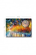 Horloge murale décorative en toile - Multicolore - 70x100 - 228CLA3647