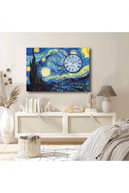 Horloge murale décorative en toile - Multicolore - 70x100 - 228CLA3649