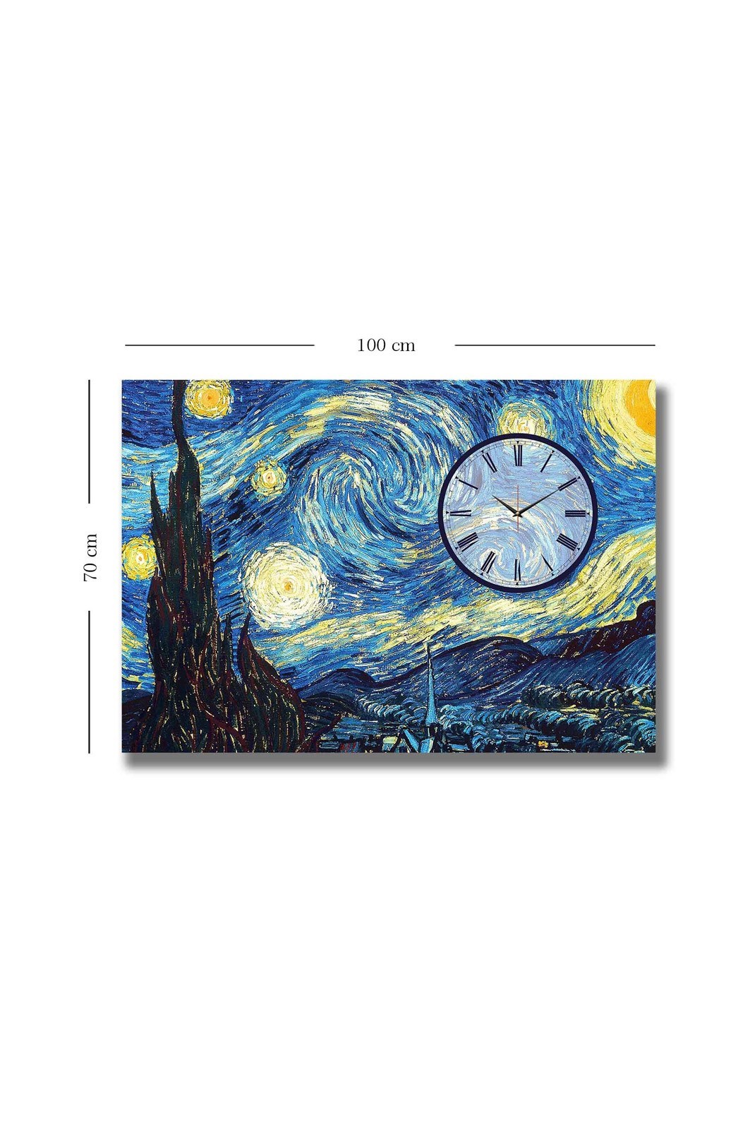 Horloge murale décorative en toile - Multicolore - 70x100 - 228CLA3649